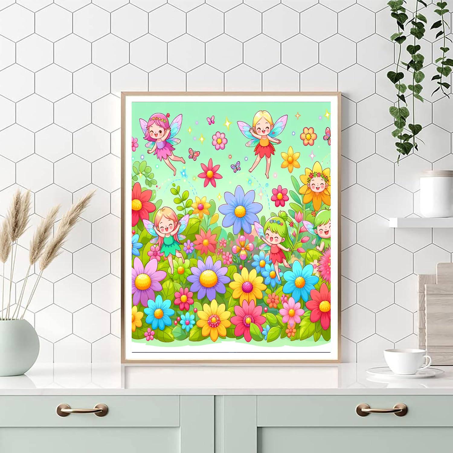 Magical Fairies Garden Painting Number Kit