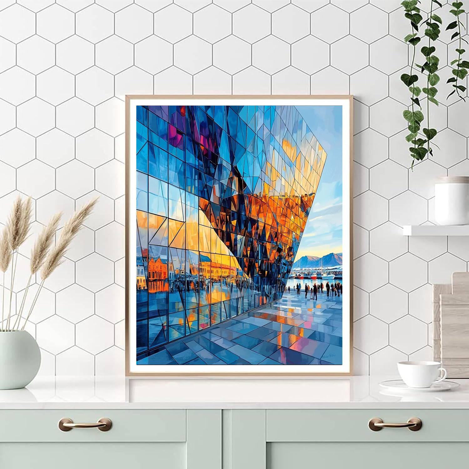 Reykjavik Harpa Concert Hall Numbered Painting Kits