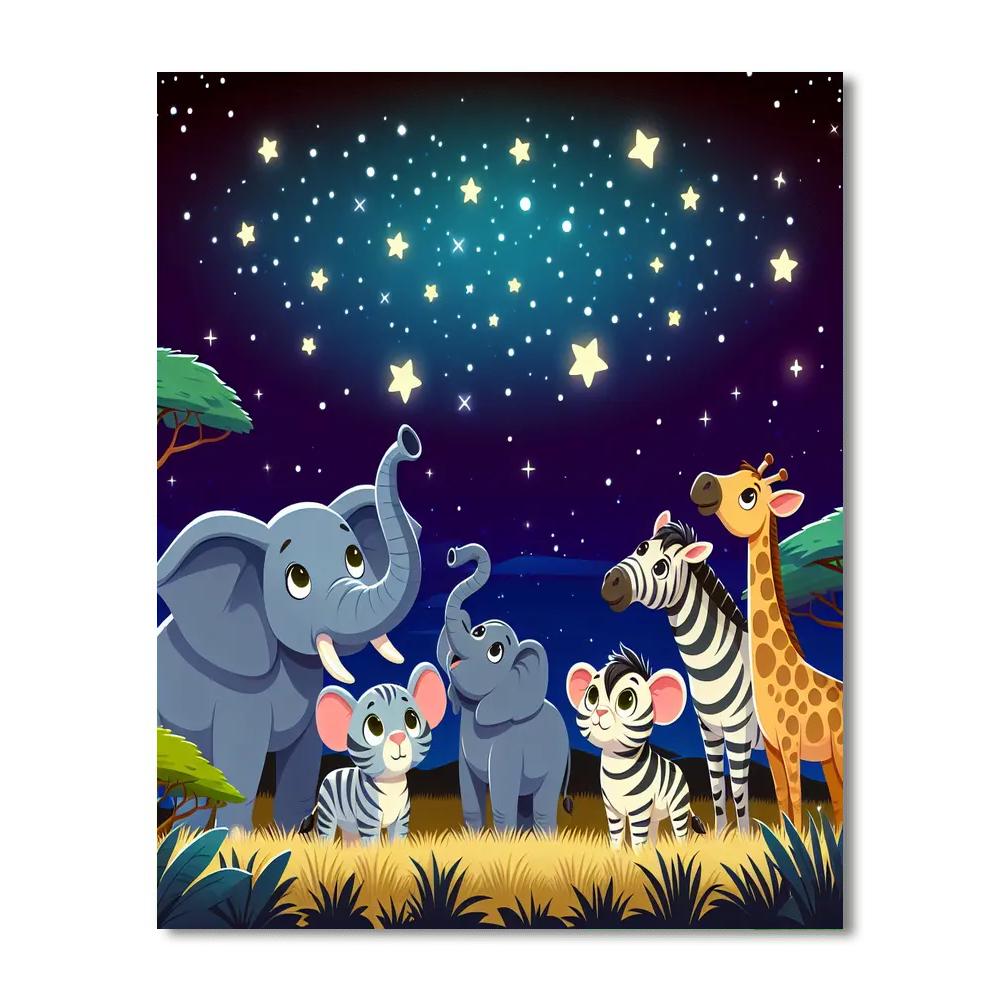 Safari Starlight Soiree Numbered Painting Kits