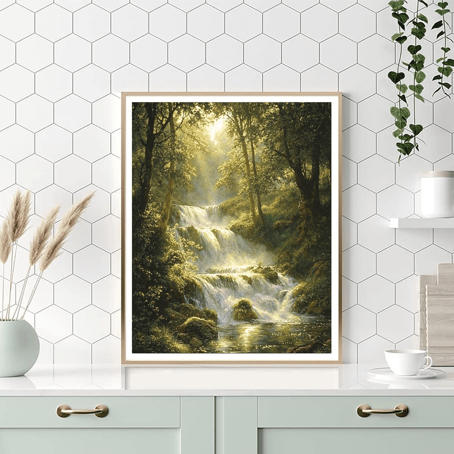 John William Waterhouse Inspired Mystical Waterfalls  Paint By Numbers