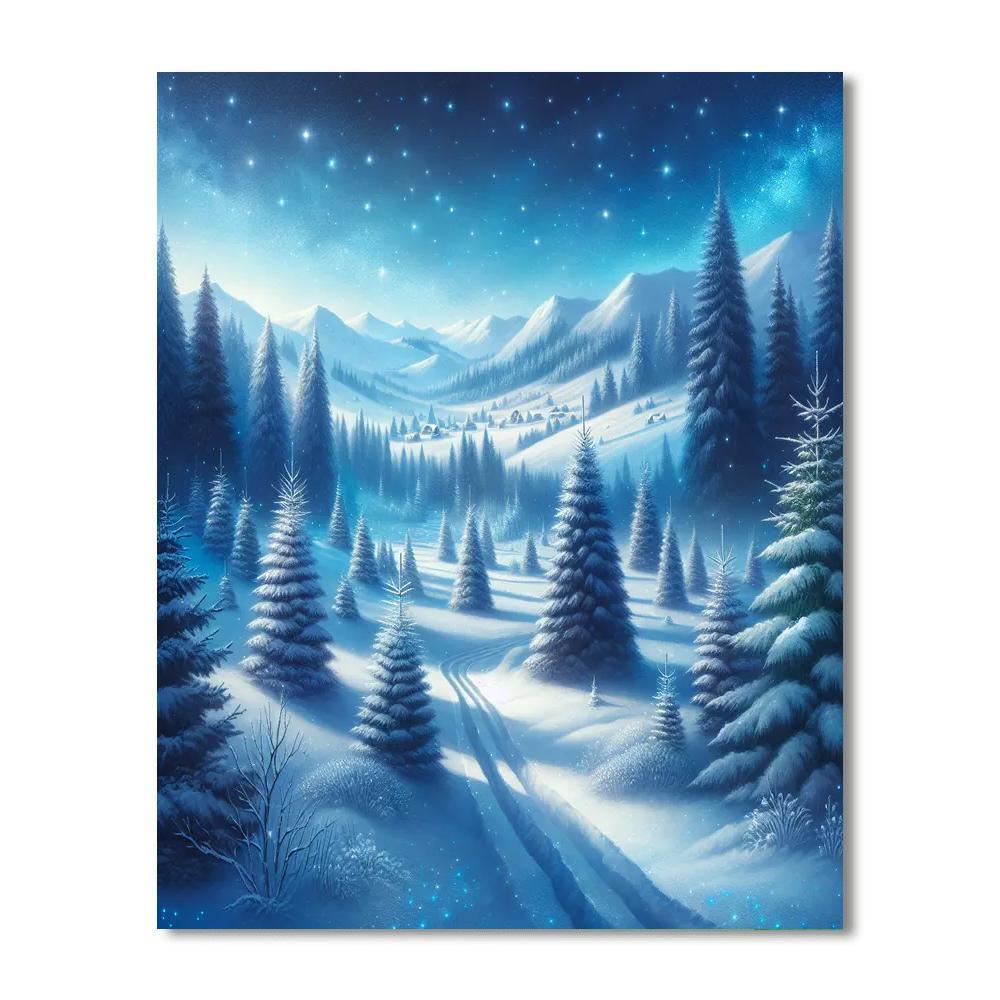 Winter Starlight Reflections Numbered Painting Kits