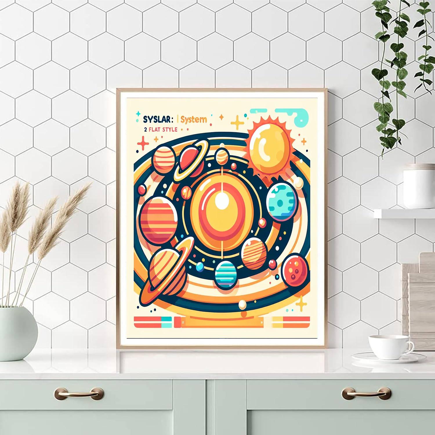 Magnetic Solar System Painting Number Kit