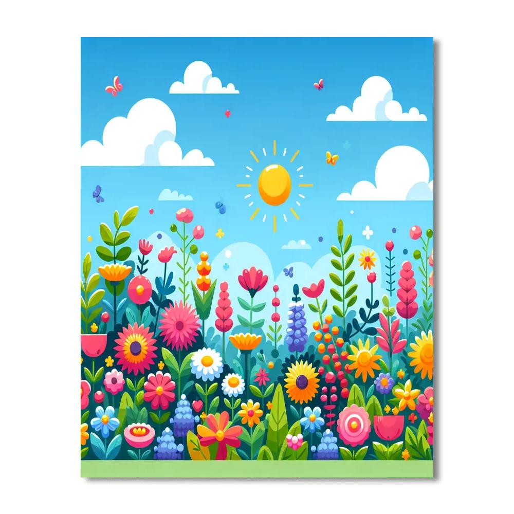 Gleeful Garden Painting Number Kit