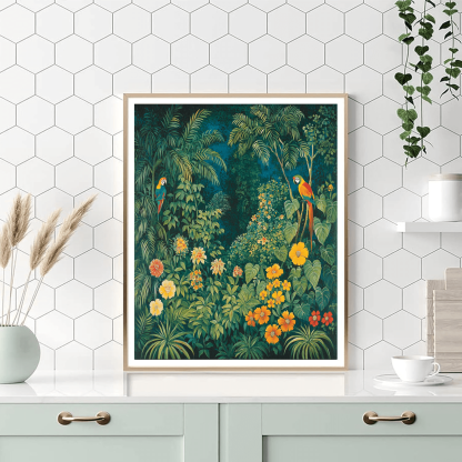 Henri Rousseau Inspired Modern Jungle Vibes  Painting By Numbers Kit