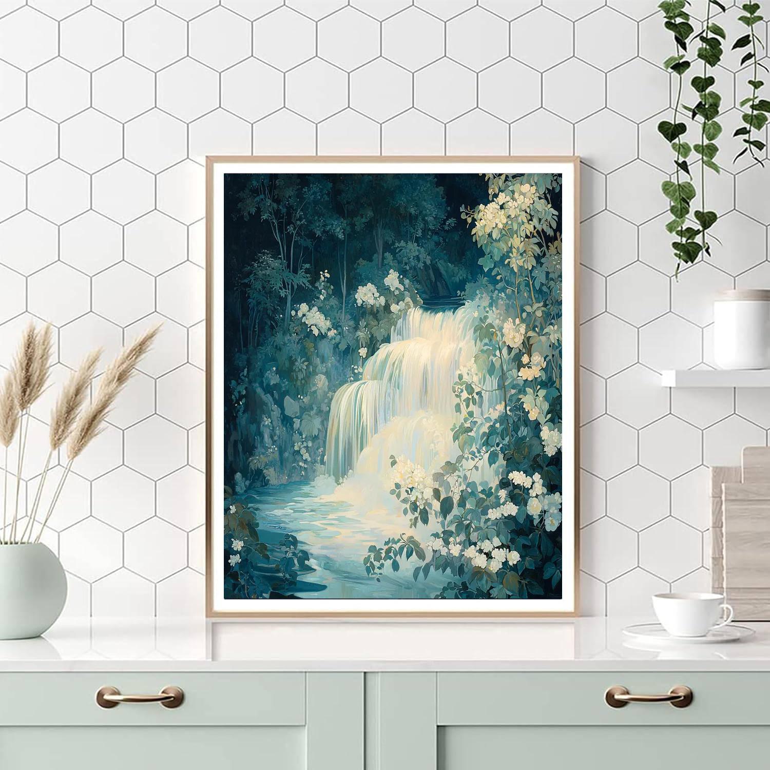 Alphonse Mucha Inspired Flowing Waters  Painting Number Kit