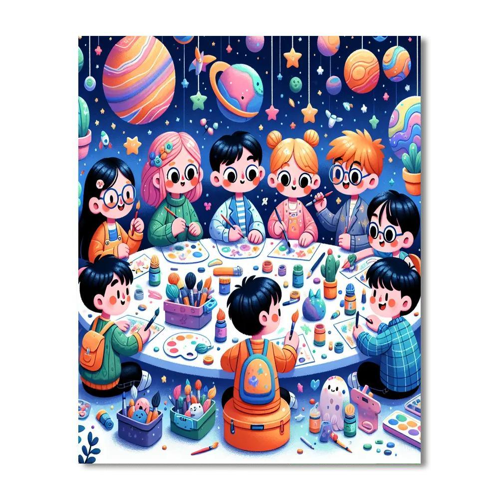 Galaxy Art Camp Painting Number Kit