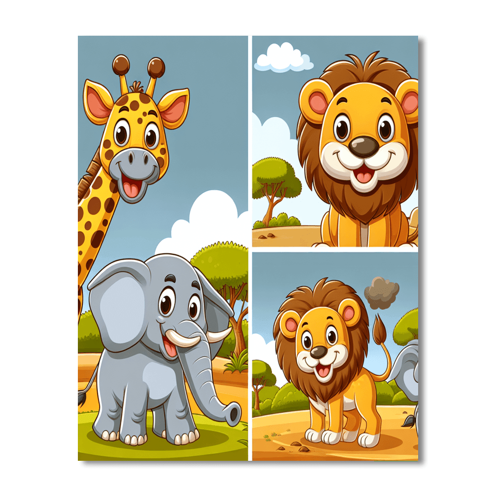 Silly Safari Fun Paint By Number