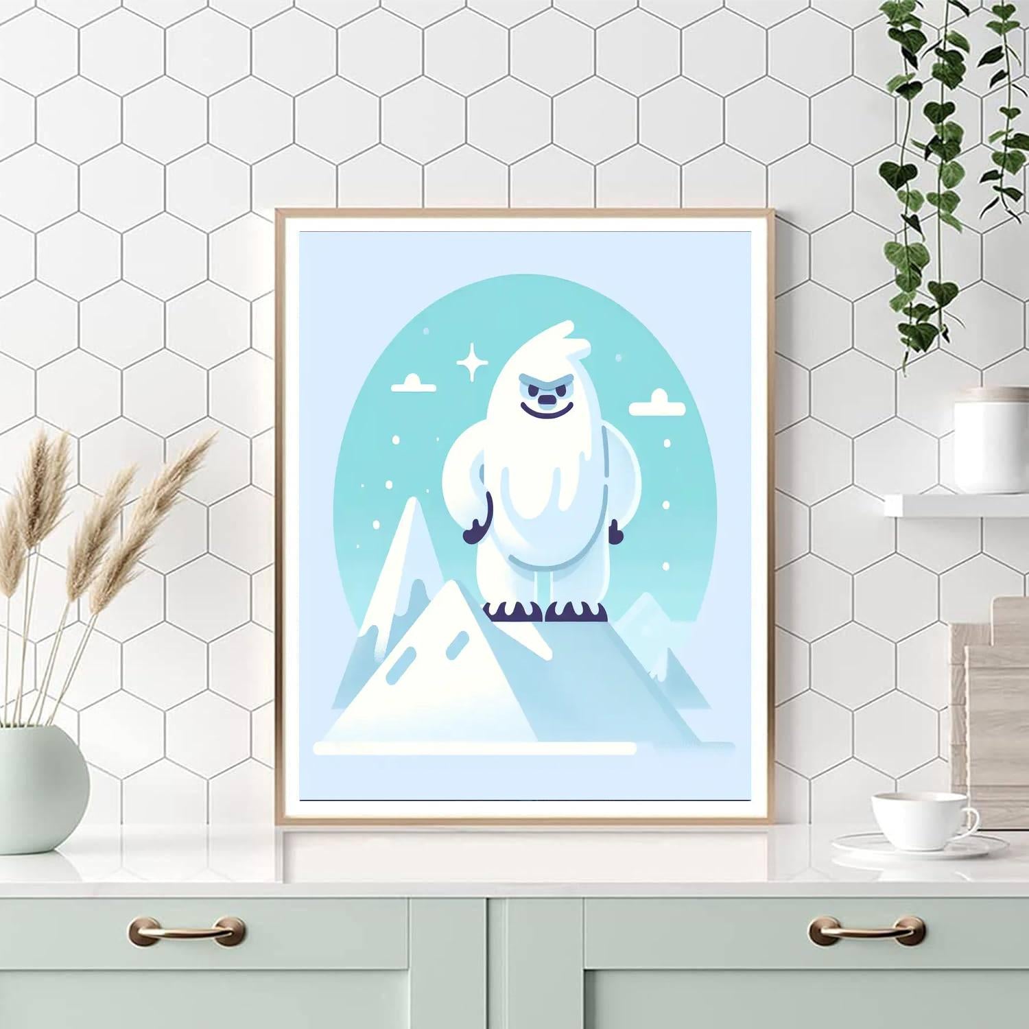 Majestic Mountain Yeti Number Painting