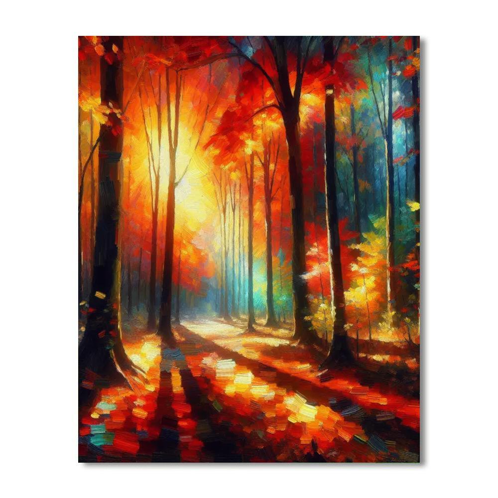 Radiant Autumn Foliage DIY Paint By Numbers