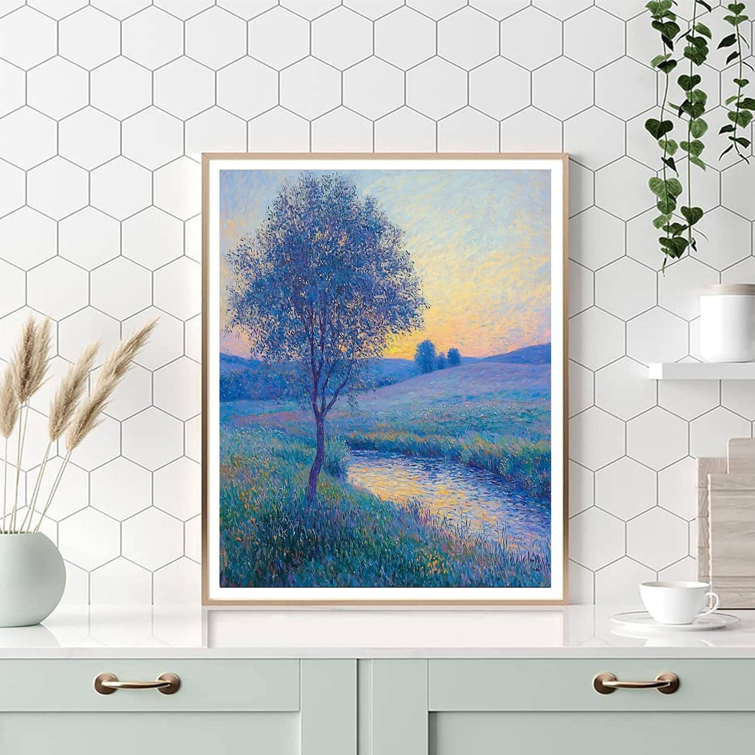 Claude Monet Inspired Luminous Nightfall  Paint By Numbers Kits