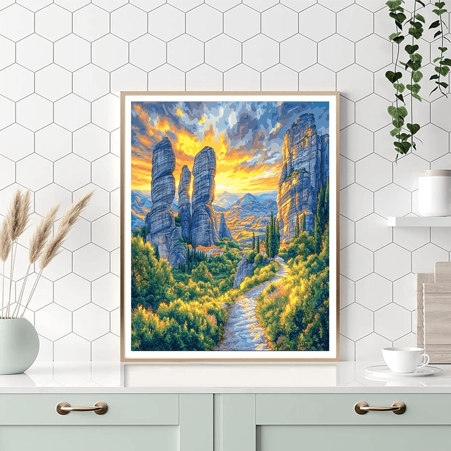 Meteora Cliffs - Kalabaka Painting Number Kit