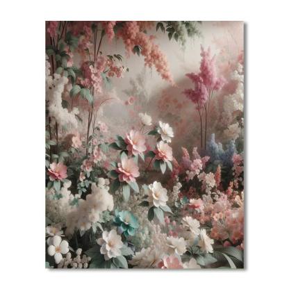 Floral Whisper Elegance Number Painting