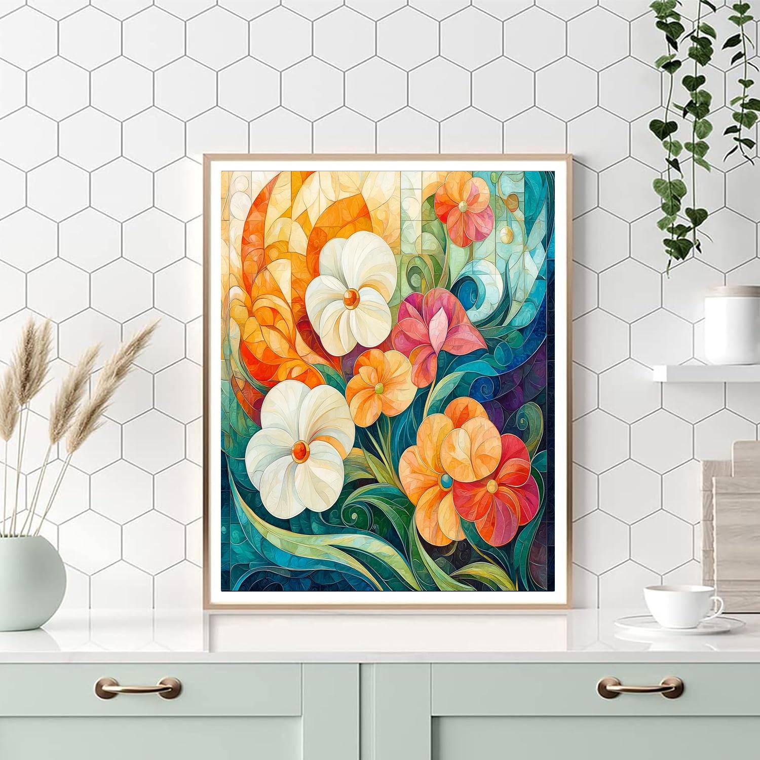 Alphonse Mucha Inspired Vibrations Of Joy  Paint By Number