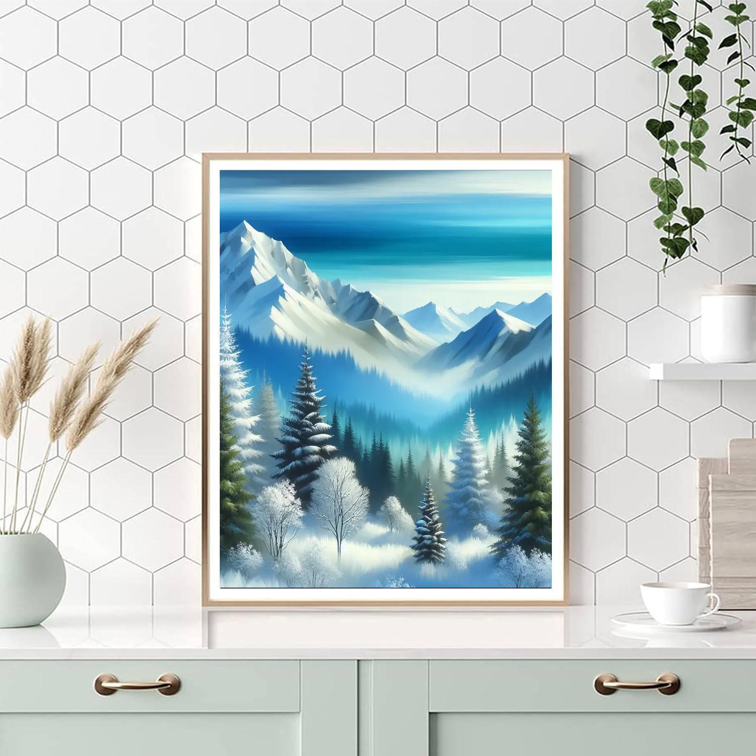 Snowy Alpine Retreat DIY Paint By Numbers