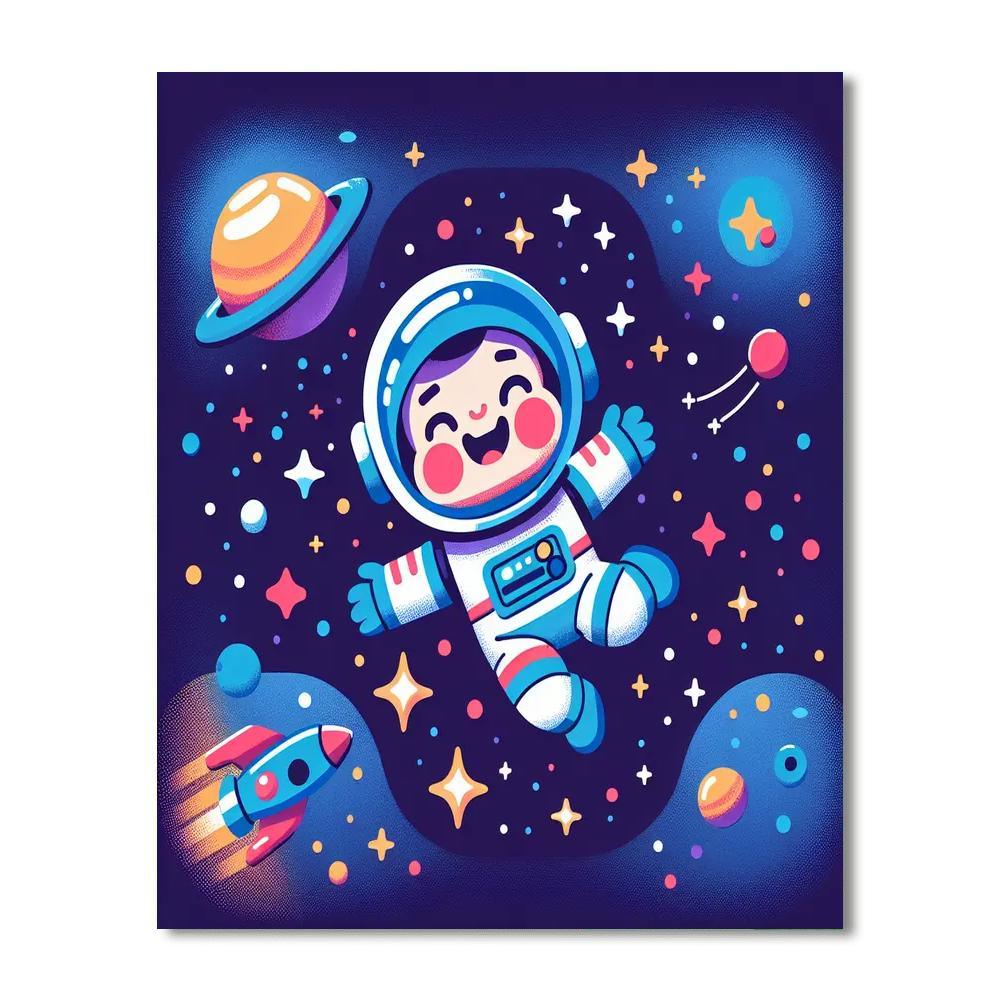 Brave Astronaut Painting By Numbers Kit