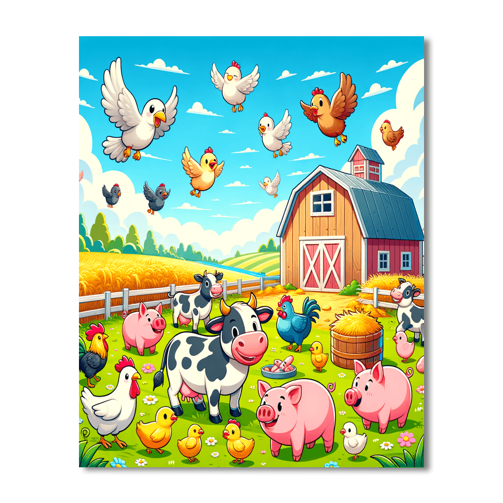 Fun Farmyard Friends Paint By Numbers Kits