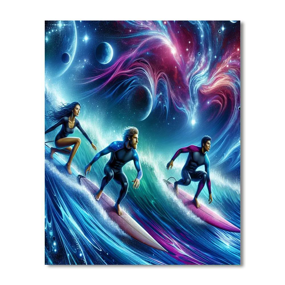 Cosmic Surfing Numbered Painting Kits
