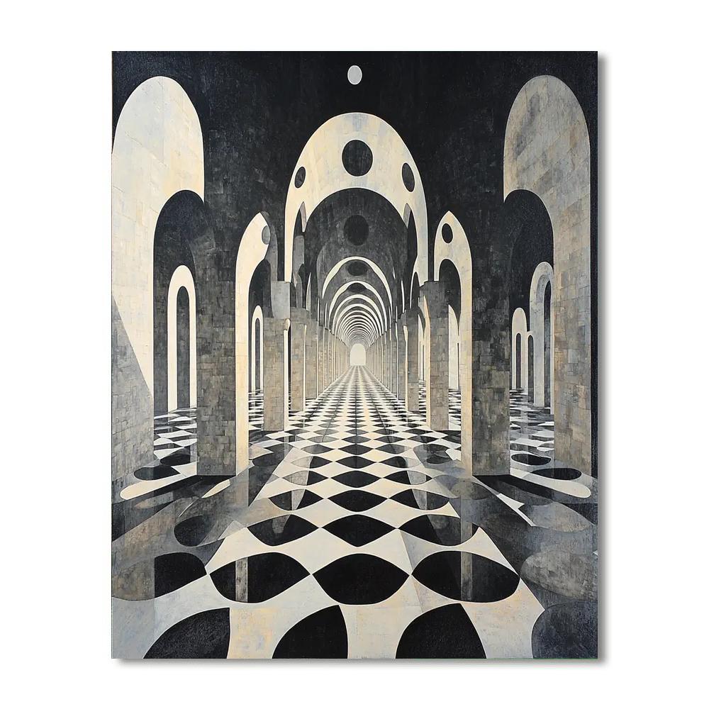 M.C. Escher Inspired Patterns Of Reflection  Paint By Numbers