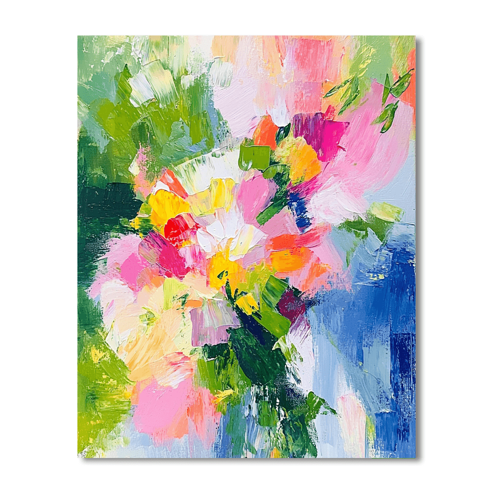 Claude Monet Inspired Abstract Floral Delight  Painting By Numbers Kit