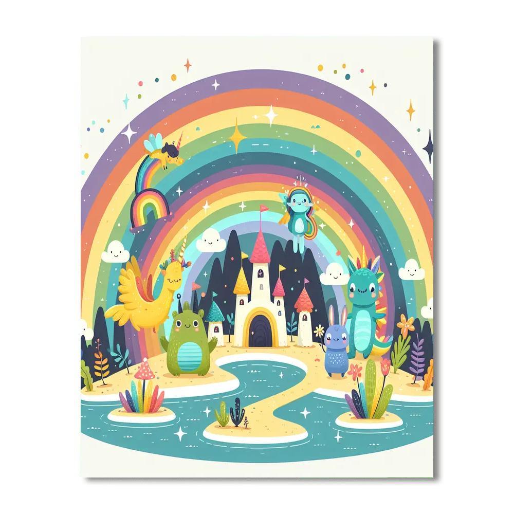 Adventure On Rainbow Island Paint By Numbers Kits