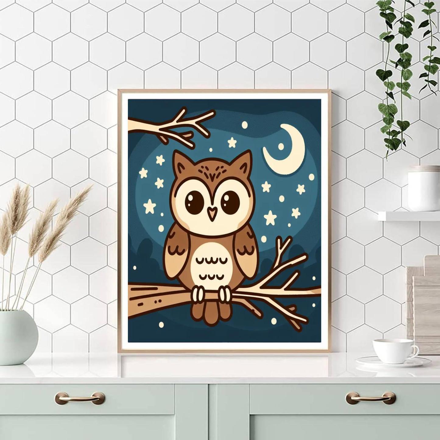 Gentle Guardian Owl Paint By Numbers Kits