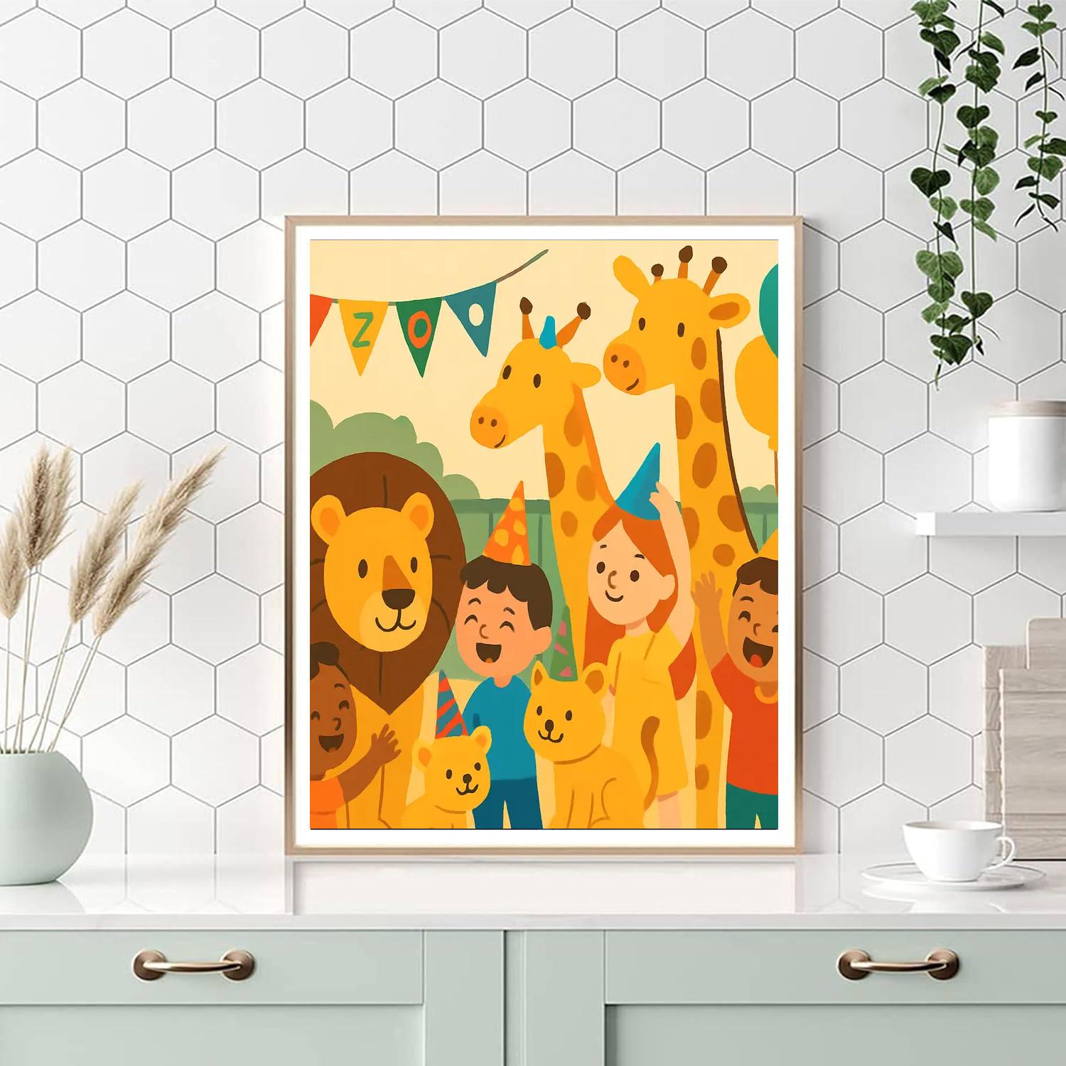 Zoo Party Fun Painting By Numbers Kit