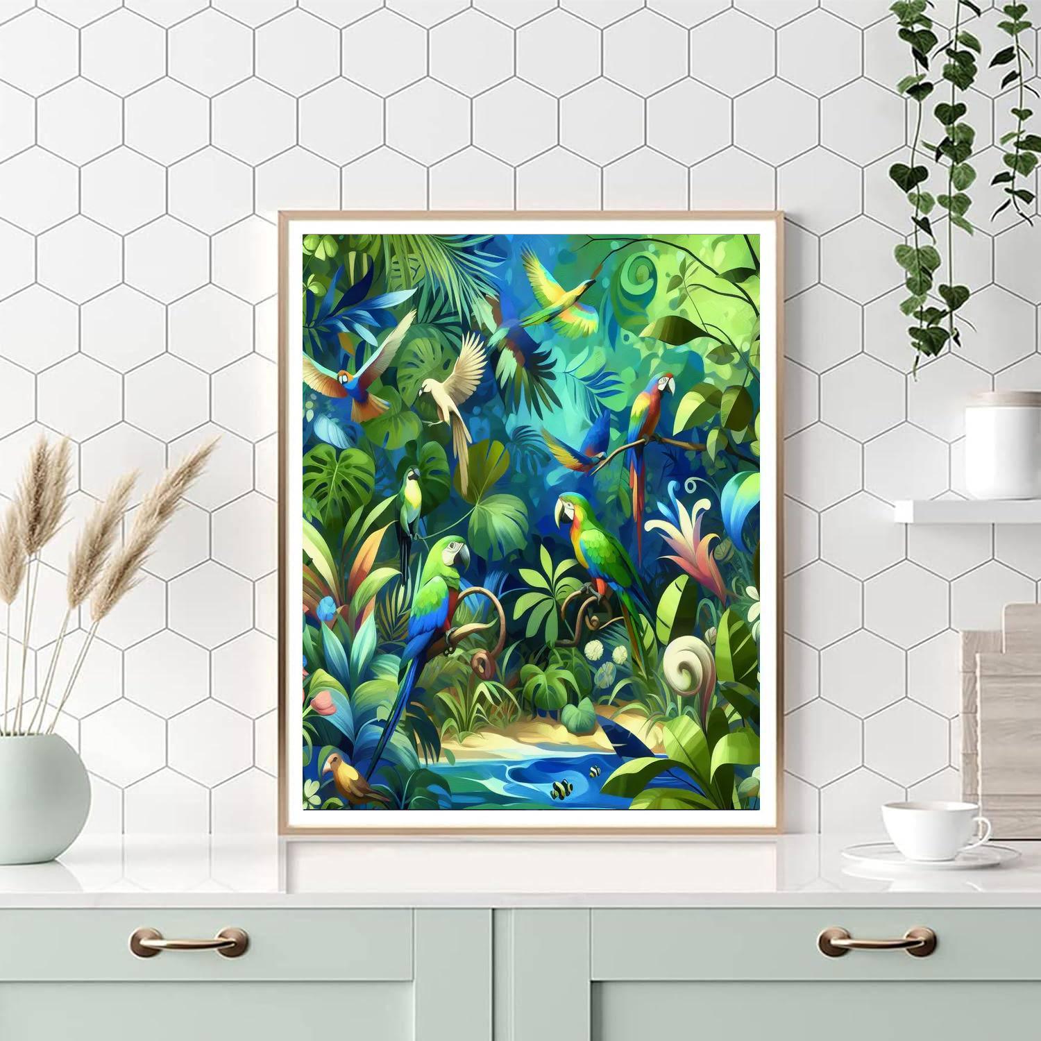 Colorful Rainforest Haven Paint By Color