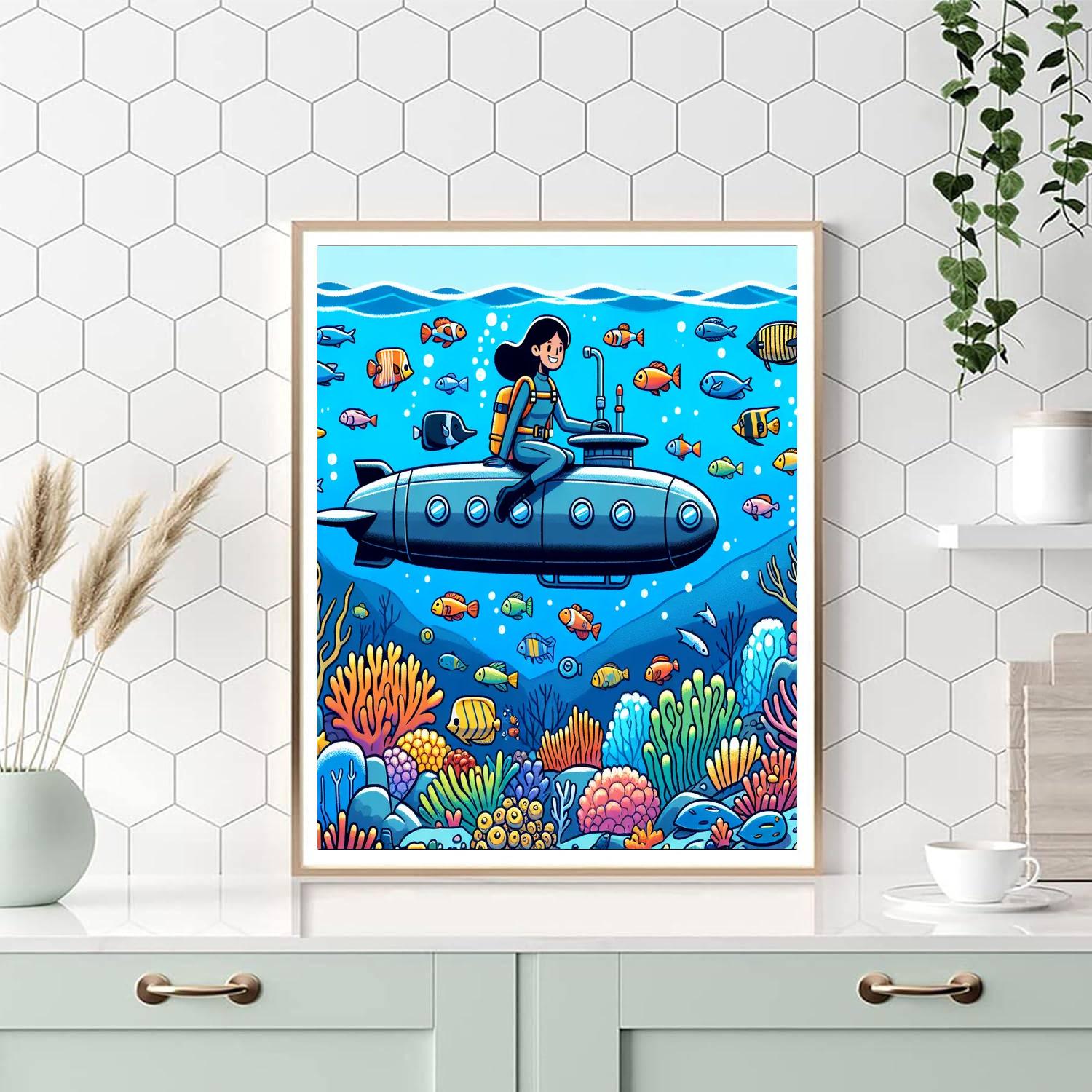 Ocean Explorer Mission Number Painting