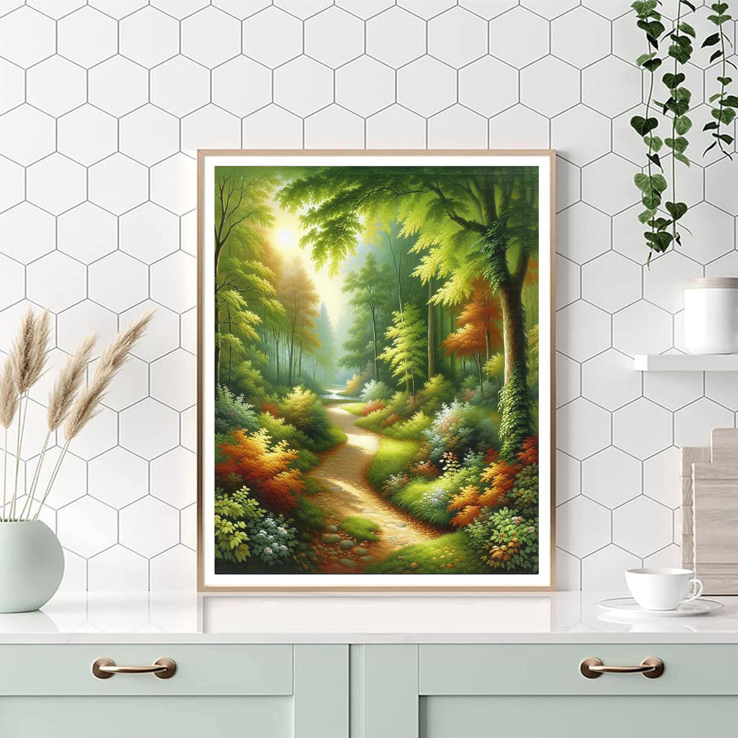 Tranquil Forest Path Paint By Number