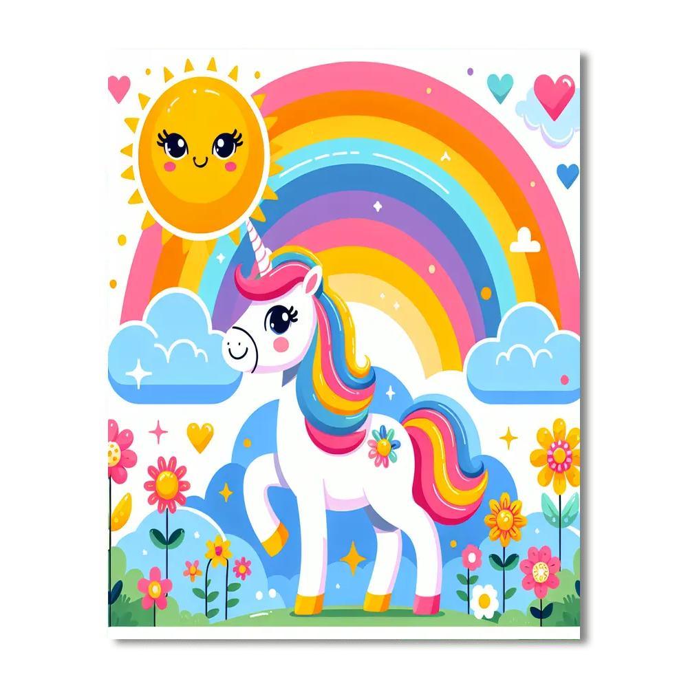 Sunny Day Unicorn Paint By Numbers Kits