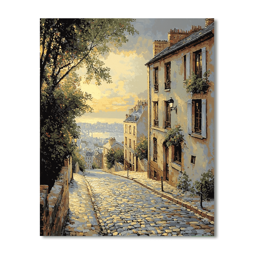 Gustave Caillebotte Inspired Historic Streets  Paint By Numbers Kits