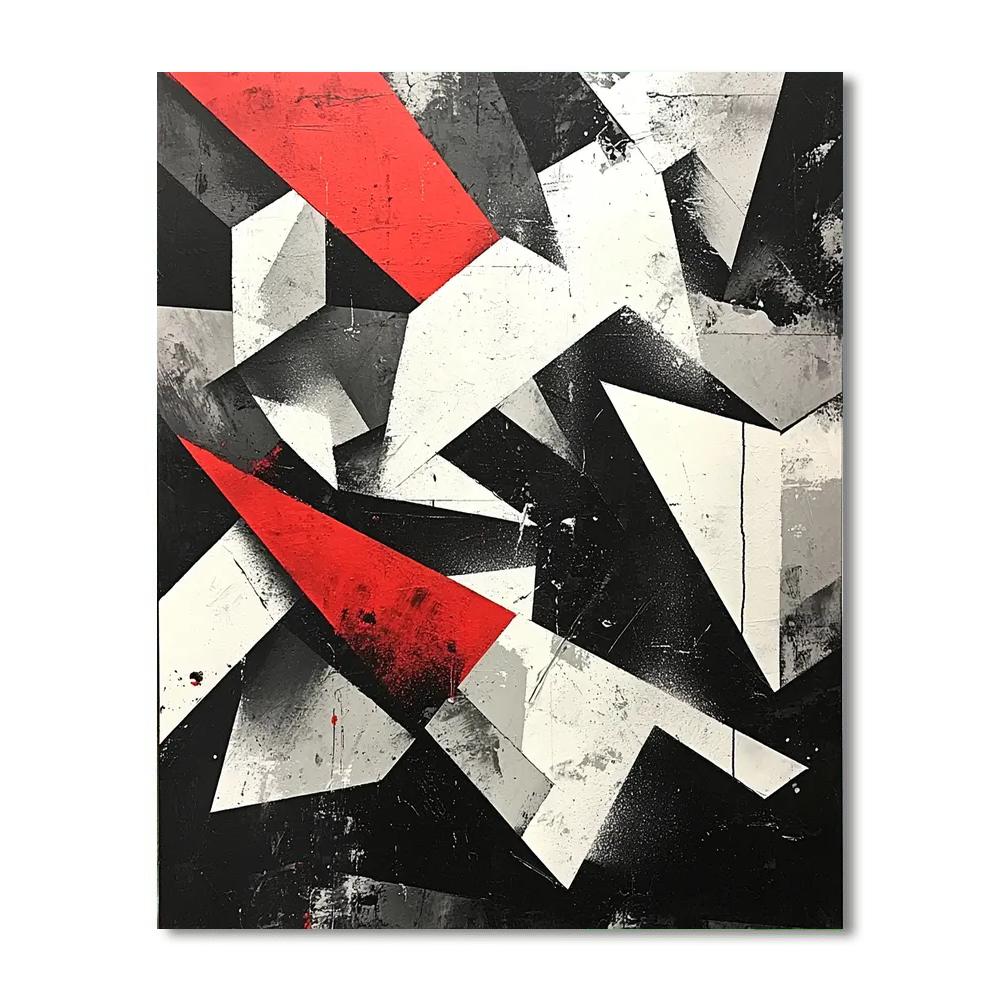 Banksy Inspired Reflections Of Conflict  Number Painting