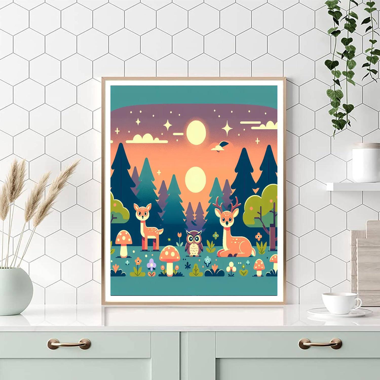 Twilight Forest Treasures Paint By Color