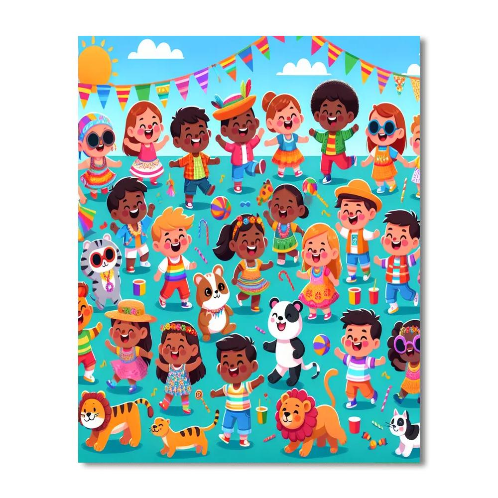 Fabulous Festival Of Friends DIY Paint By Numbers