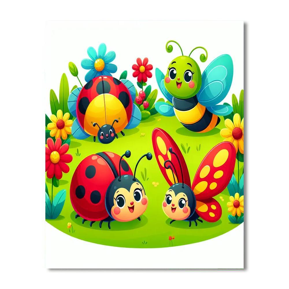 Charming Insects Painting By Numbers Kit
