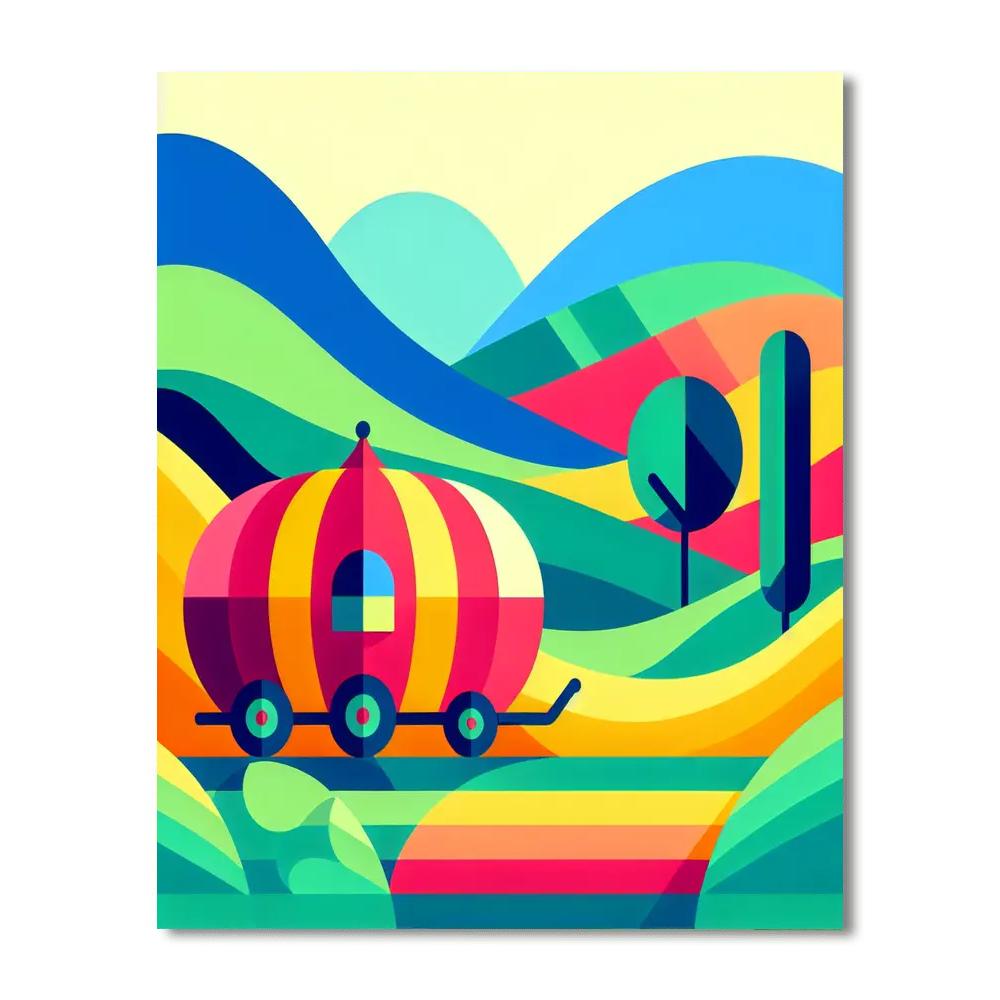 Colorful Caravan Adventure Painting Number Kit
