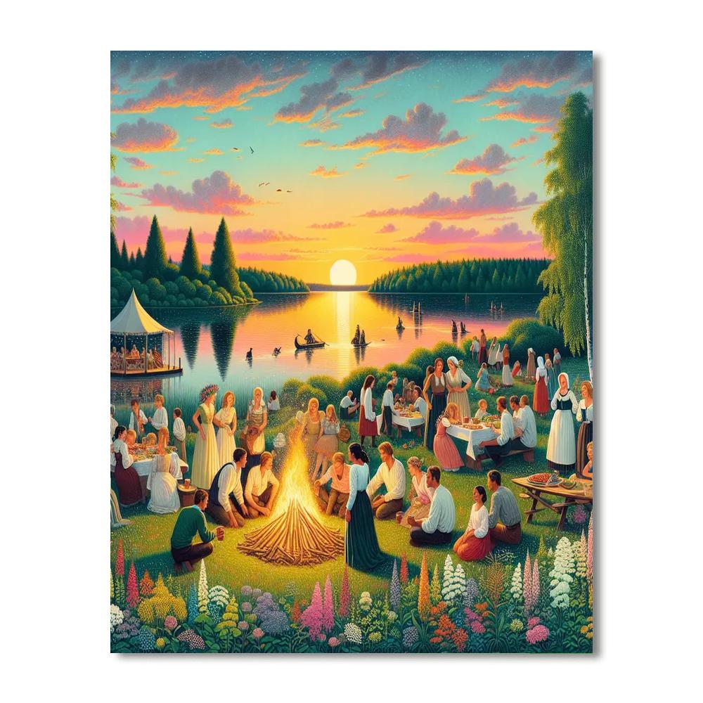 Juhannus Festival Paint By Numbers Art
