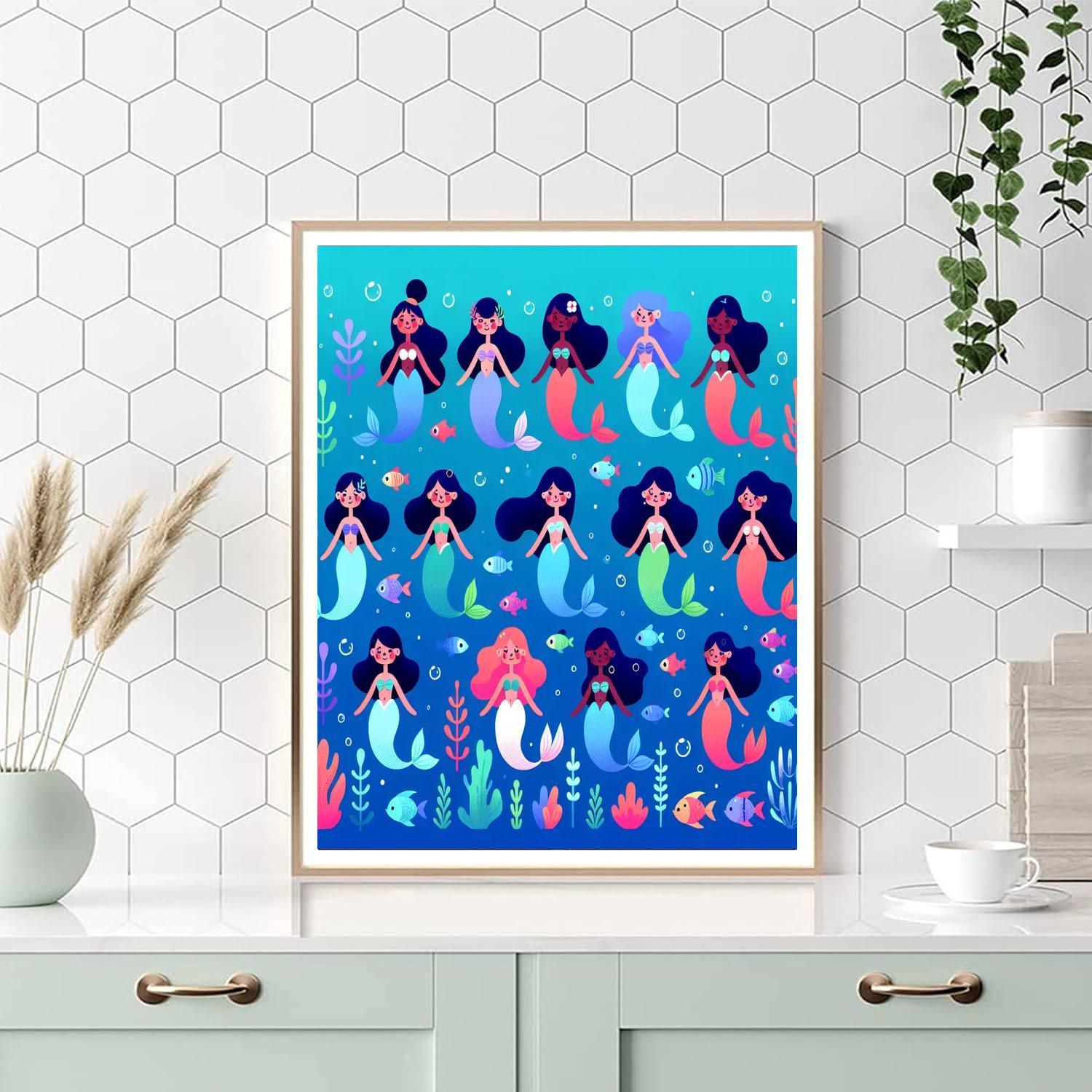 Ocean Mermaid Fantasy Paint By Numbers Art