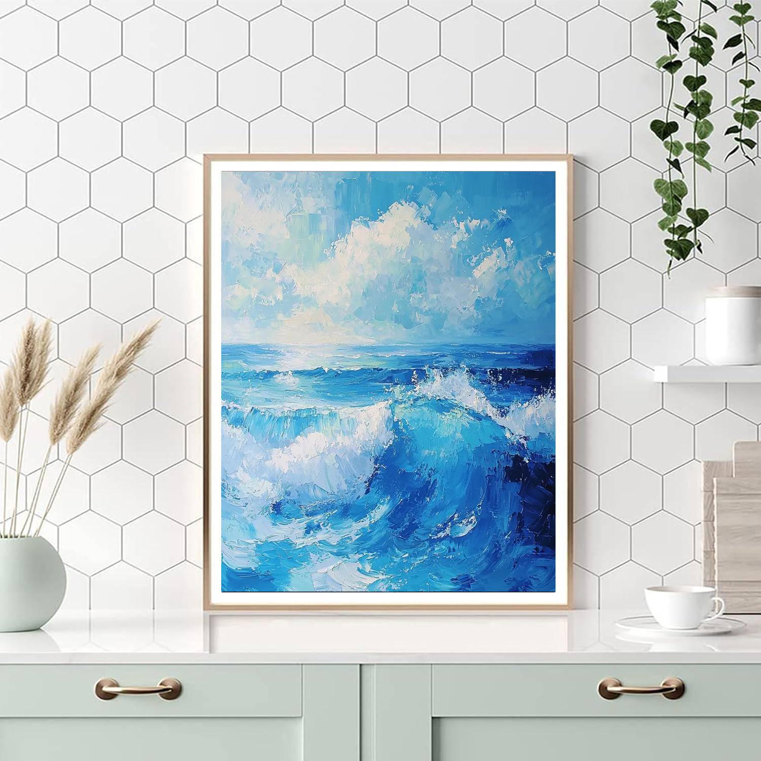 Paul Cézanne Inspired Impressionistic Waves  Paint By Numbers Art