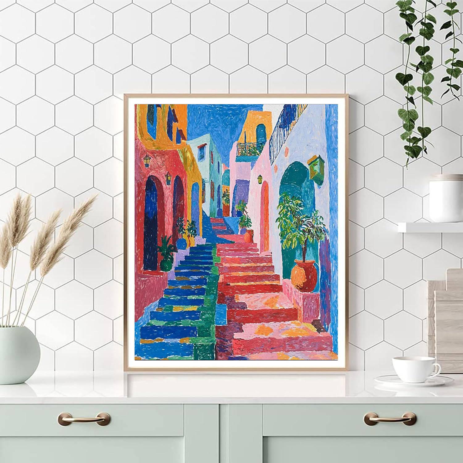 Henri Matisse Inspired Festive Urban Bazaar  Paint By Numbers Kits