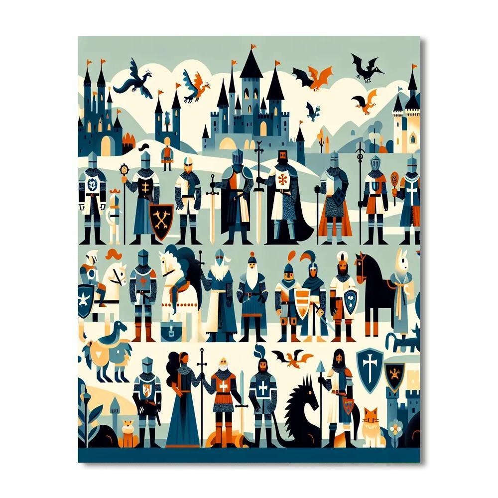 Knight's Tale In The Enchanted Kingdom Paint By Number