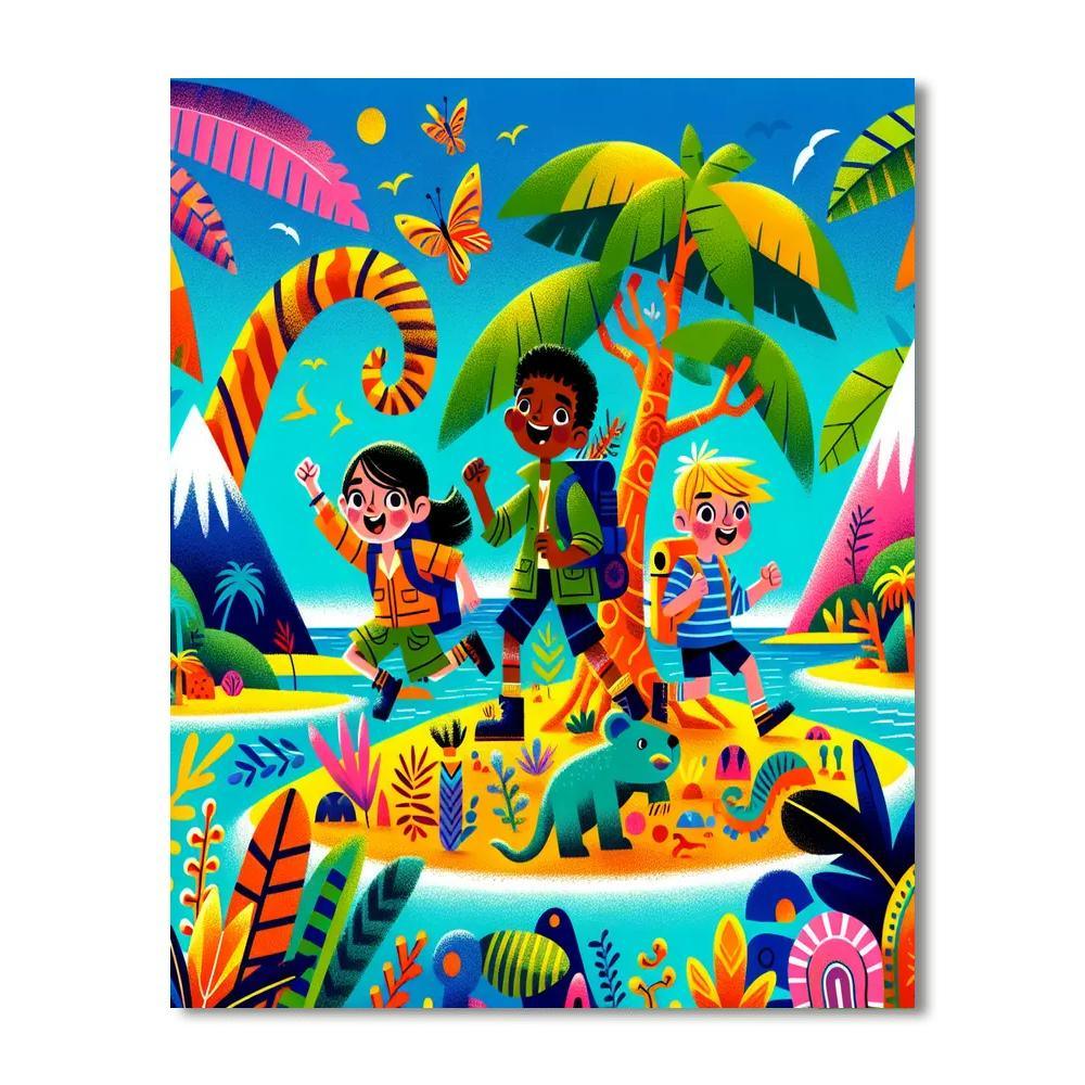 Imaginative Island Exploration Paint By Numbers Kits