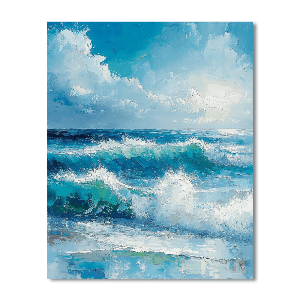Turner Inspired Ocean Waves in Motion - DIY Painting By Numbers Kit