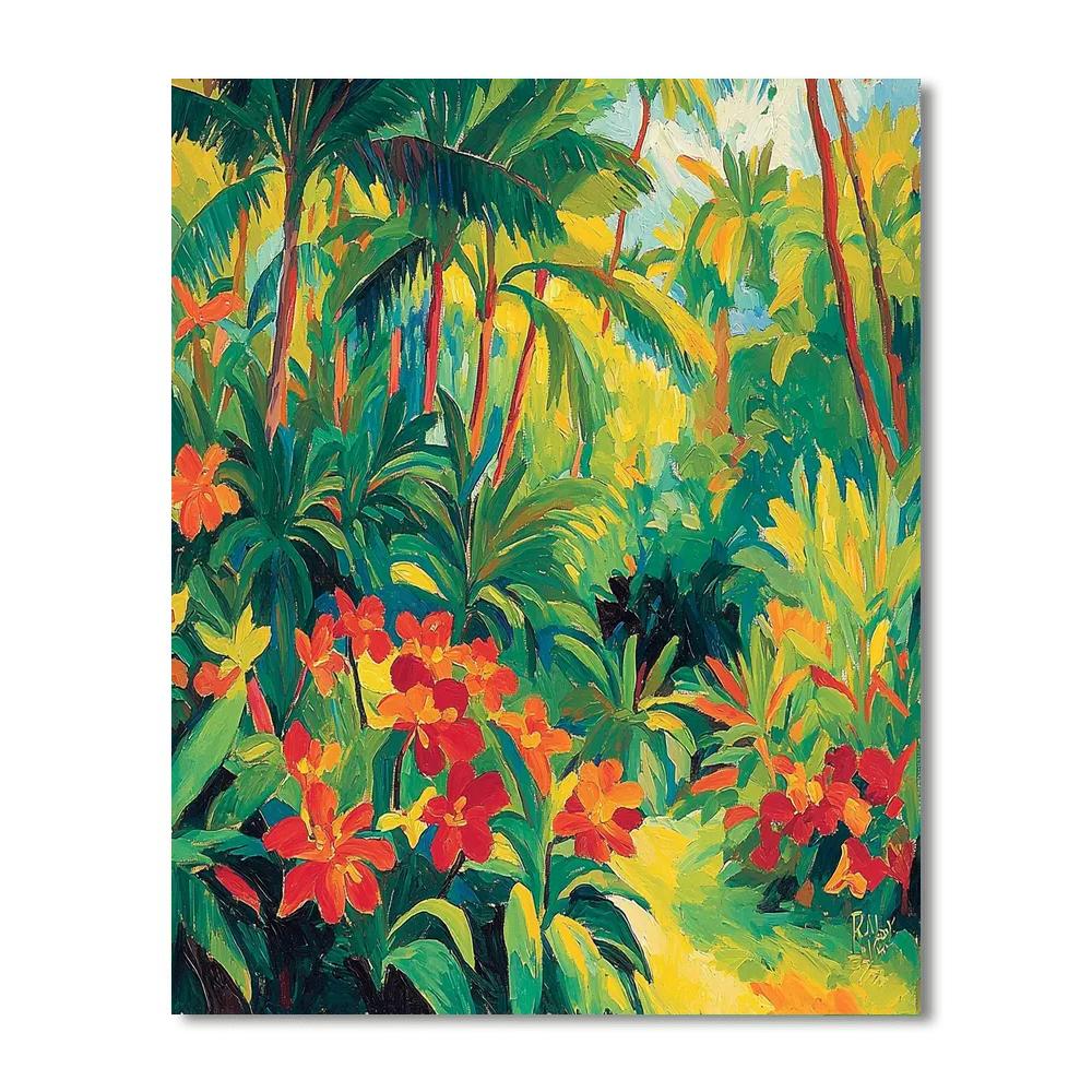 Paul Gauguin Inspired Caribbean Vibrations  Number Painting