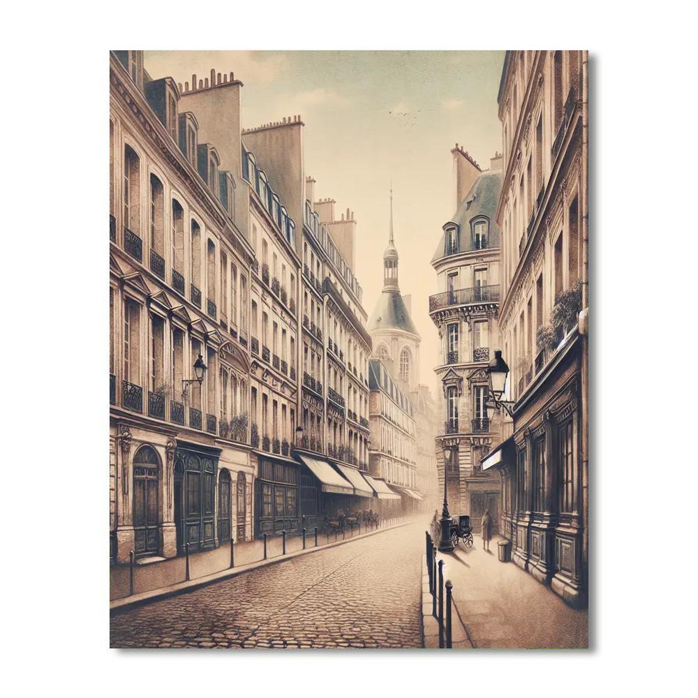 Vintage Parisian Elegance Paint By Numbers