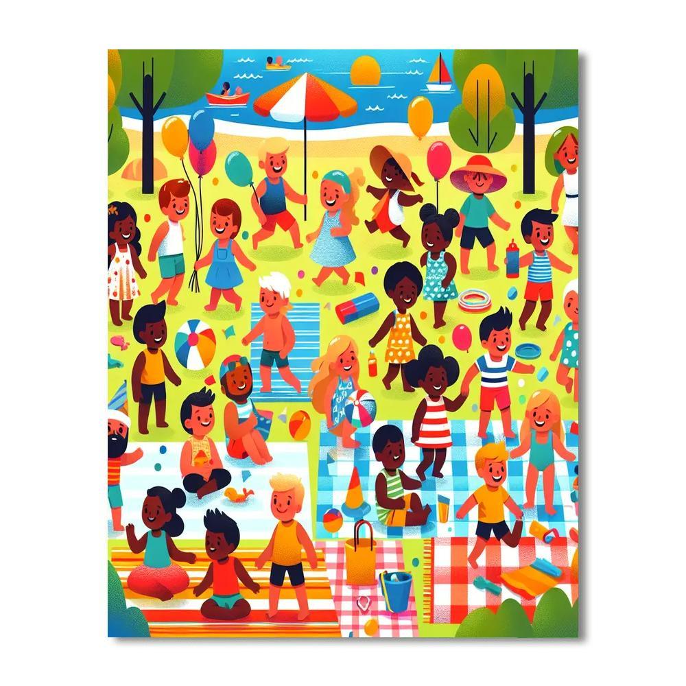 Summer Fun Festival Numbered Painting Kits