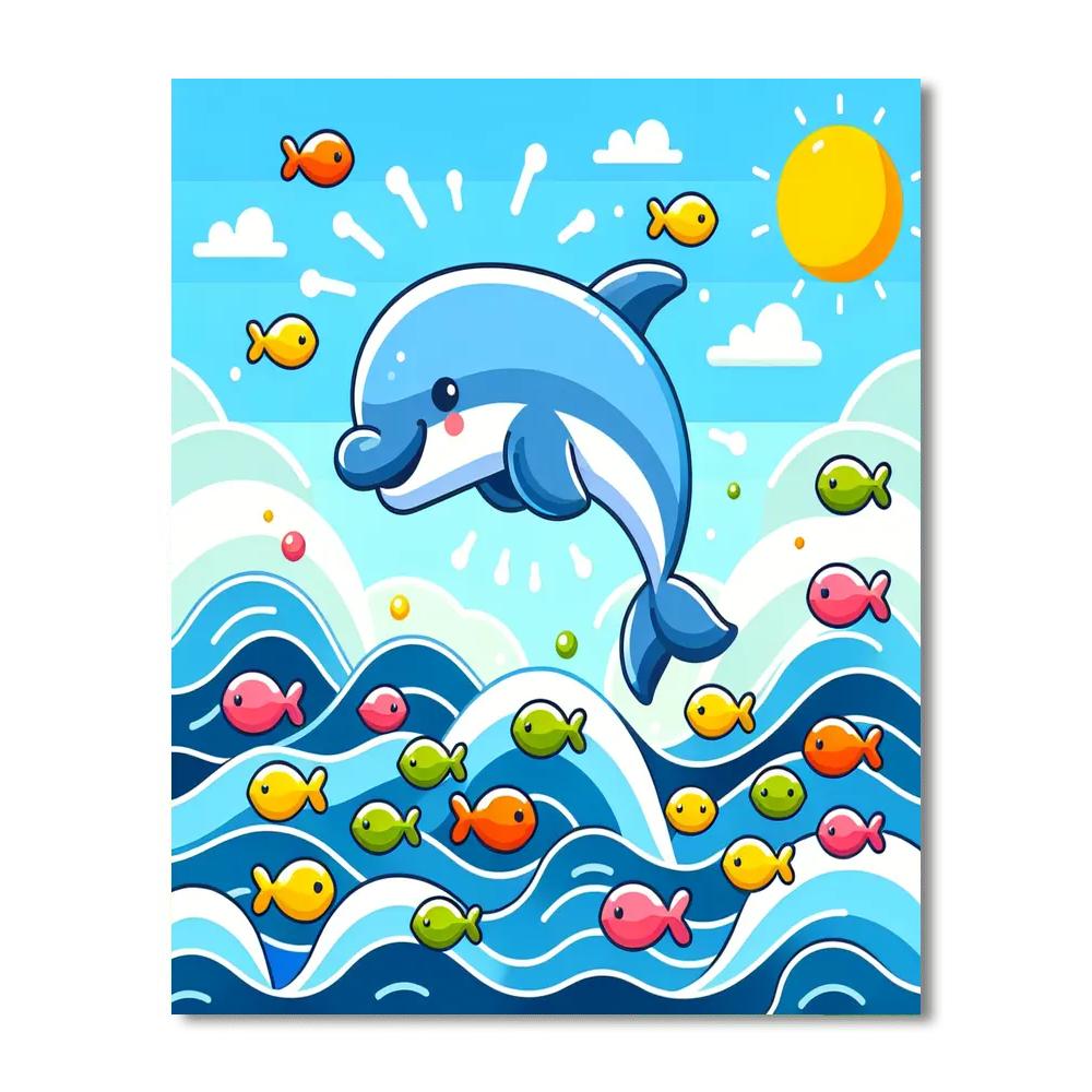 Joyful Ocean Paint By Numbers Art