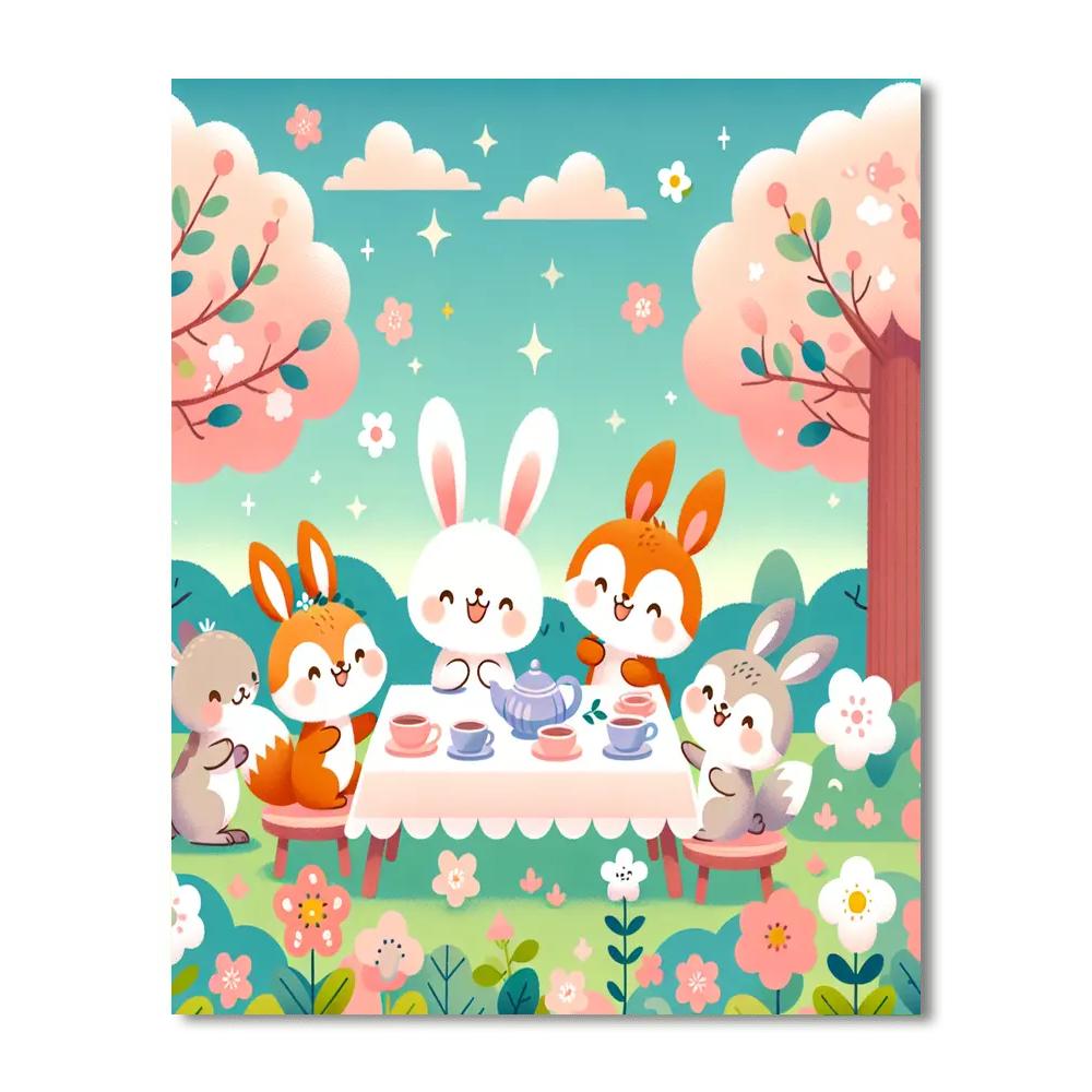 Gorgeous Garden Tea Party Paint By Number