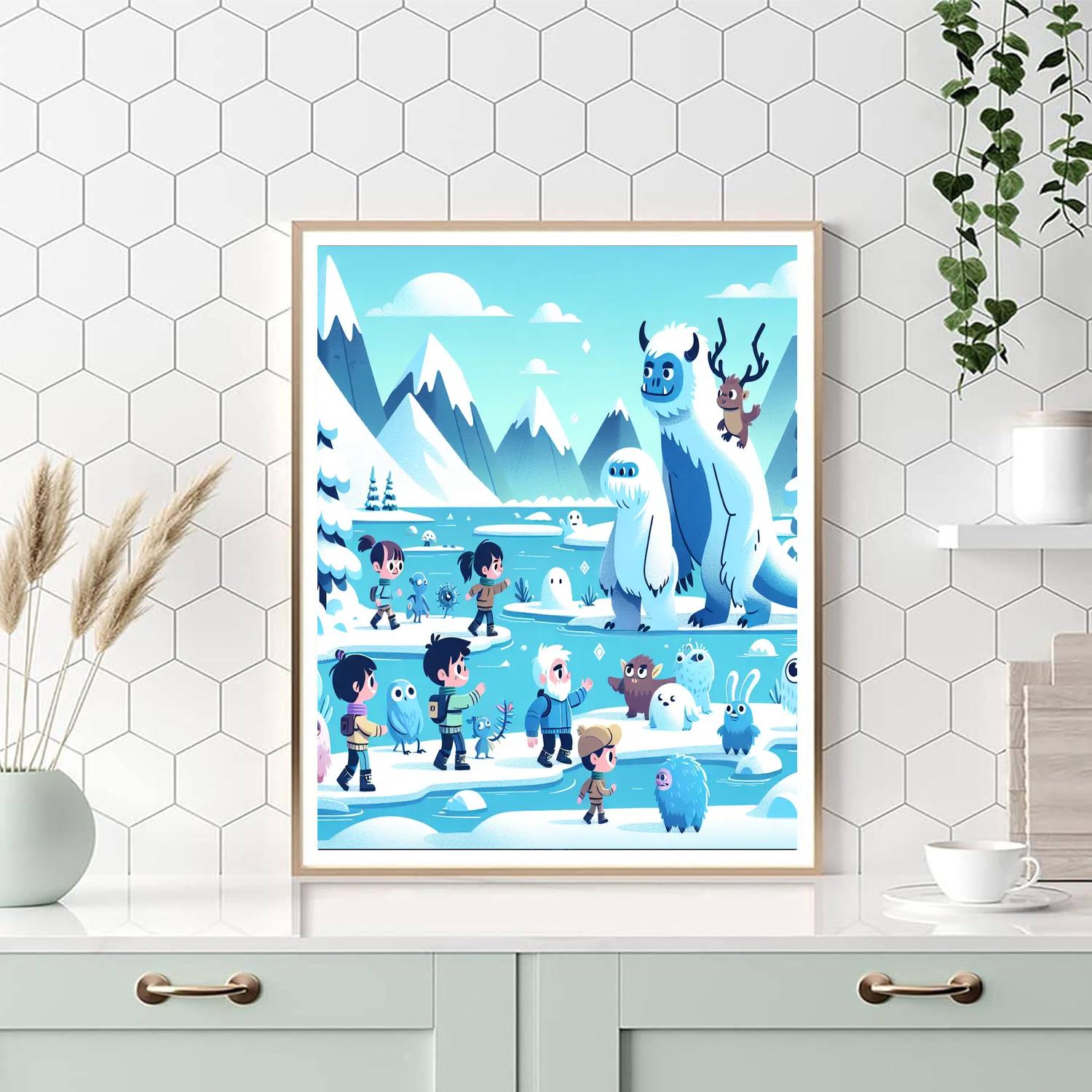Frosty Fantasy Fjord Number Painting