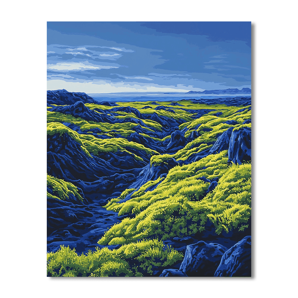 Icelandic Lava Fields - Iceland Painting By Numbers Kit